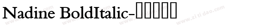 Nadine BoldItalic字体转换